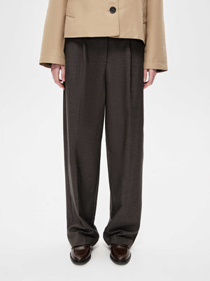 Tailored Wool-Blend Trousers