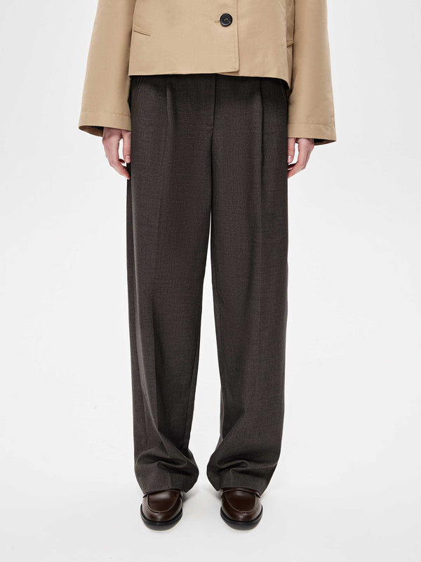 Tailored Wool-Blend Trousers