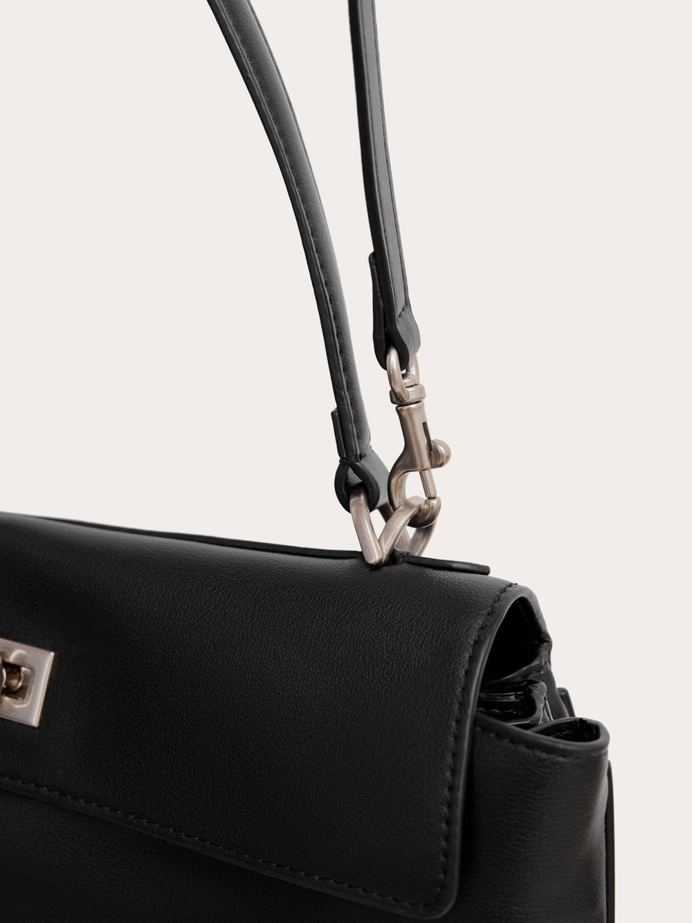 Structured Leather Shoulder Bag