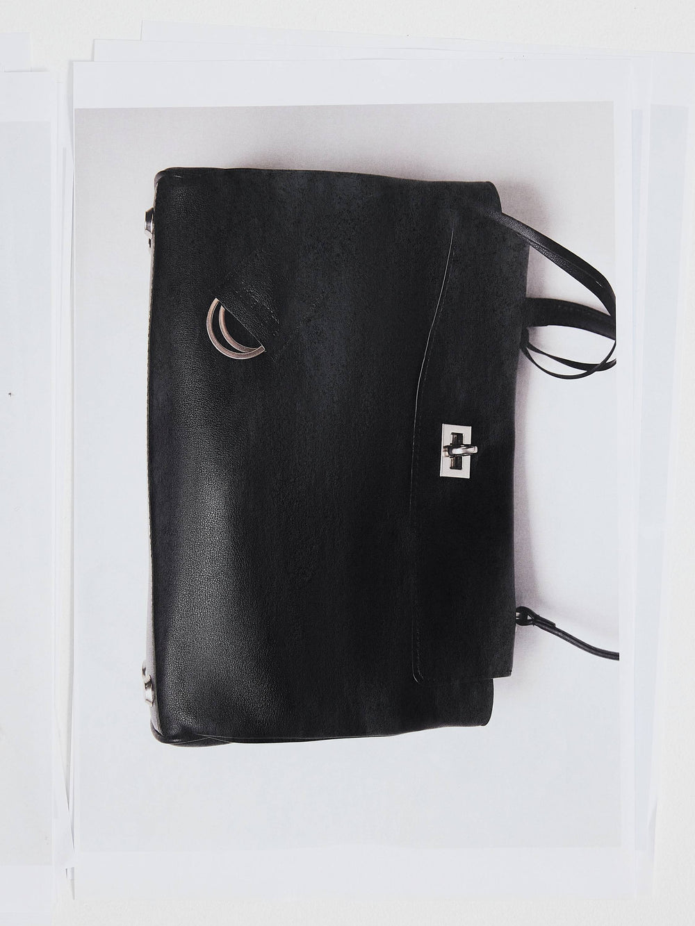 Structured Leather Shoulder Bag