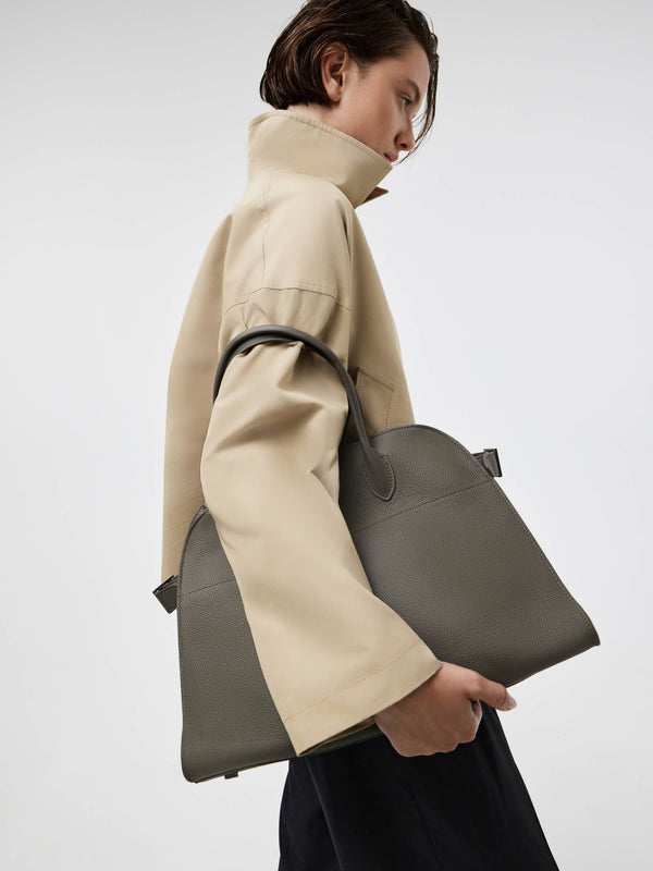 Structured Leather City Bag