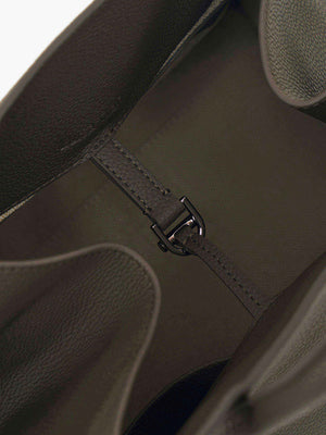 Structured Leather City Bag
