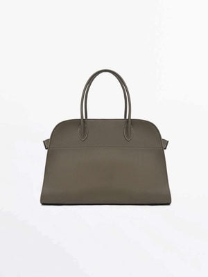 Structured Leather City Bag