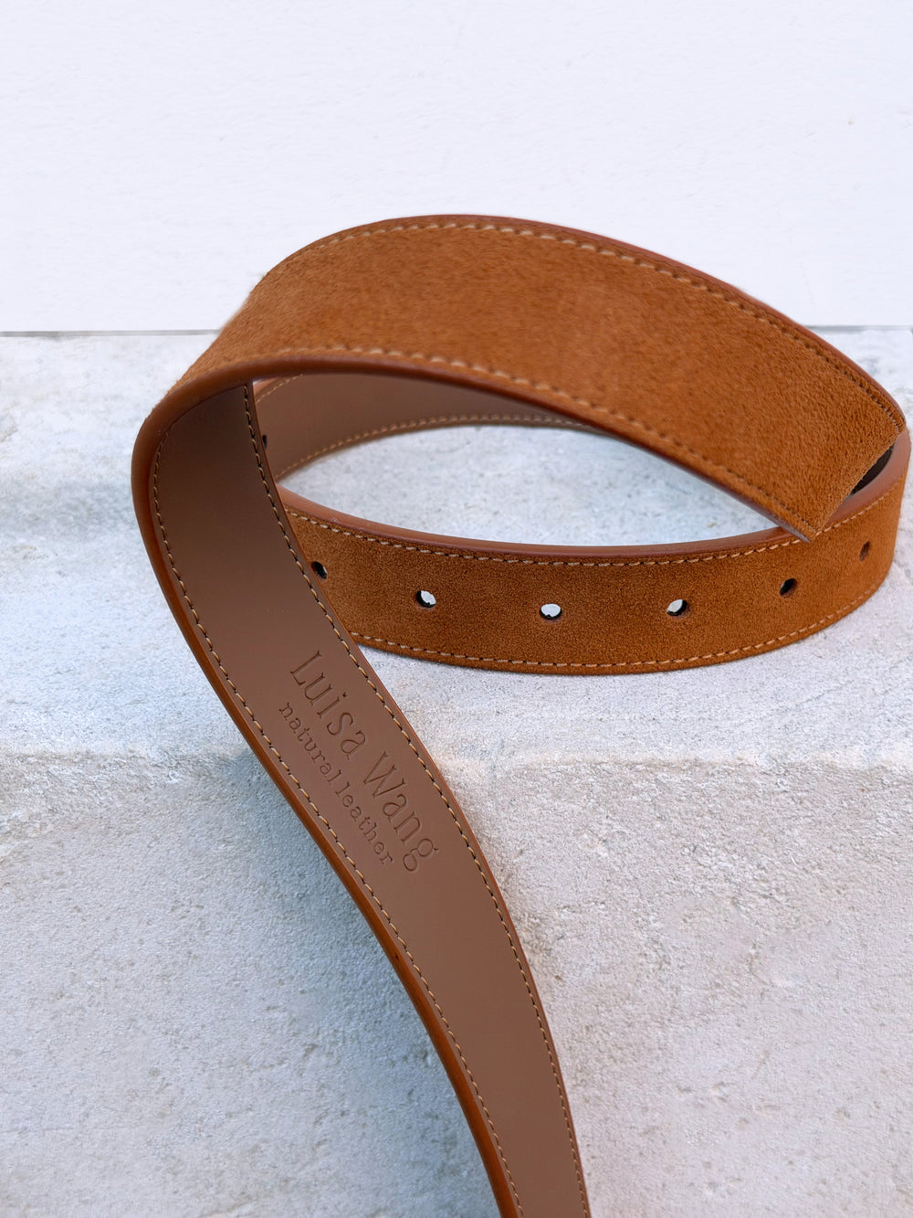 Genuine Suede Leather Belt