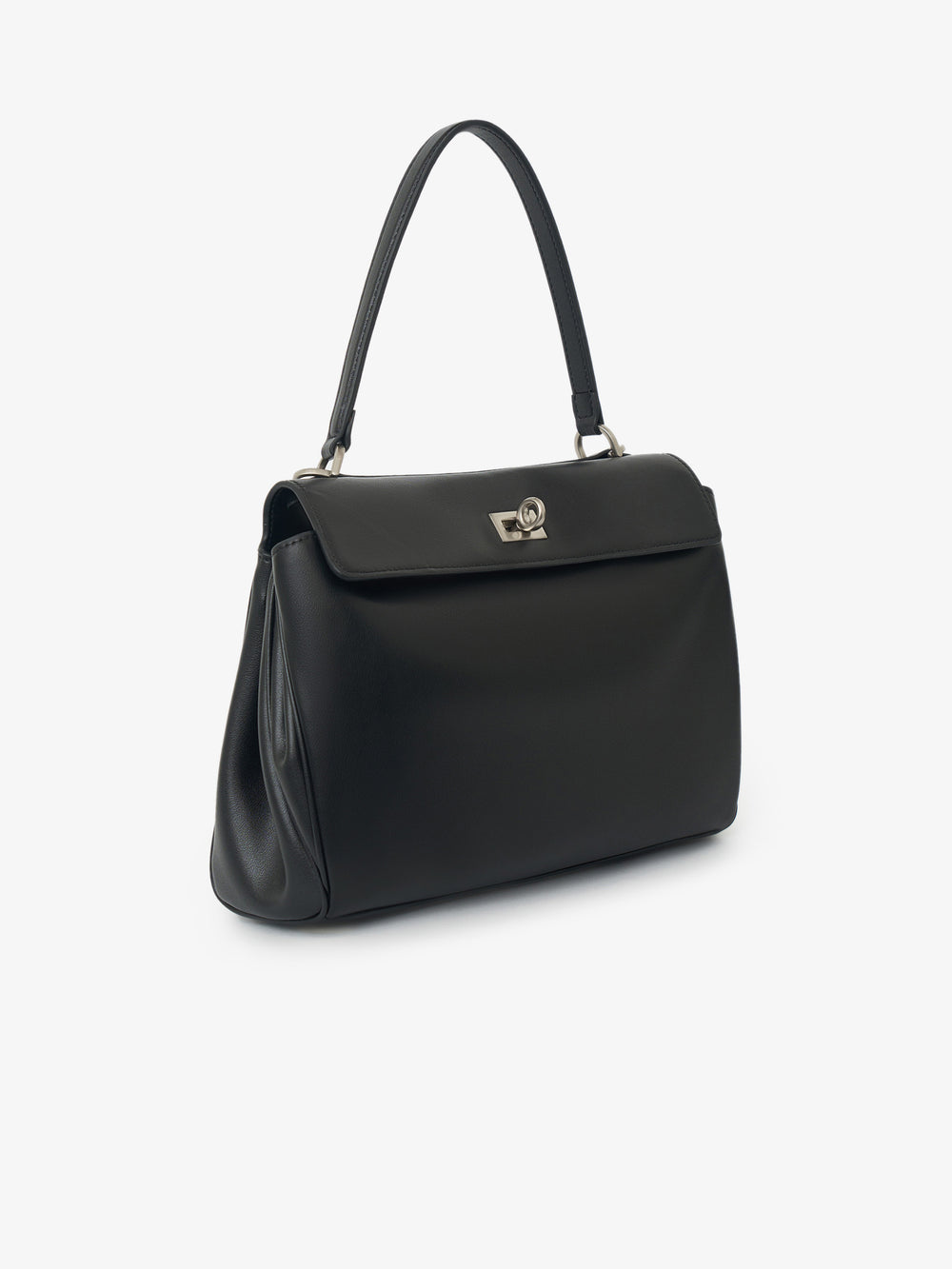 Structured Leather Shoulder Bag