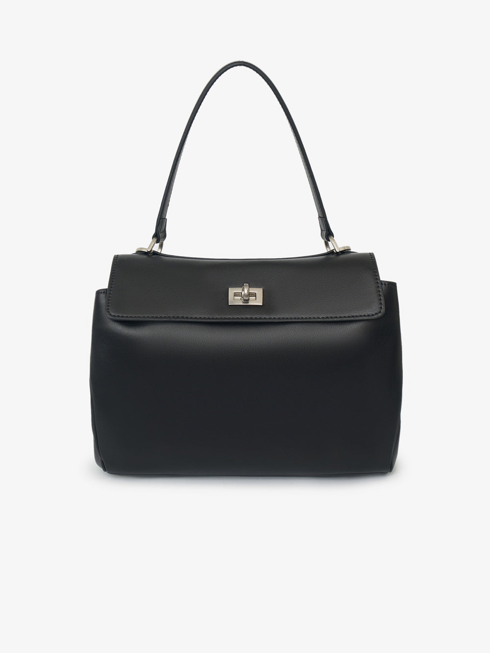 Structured Leather Shoulder Bag