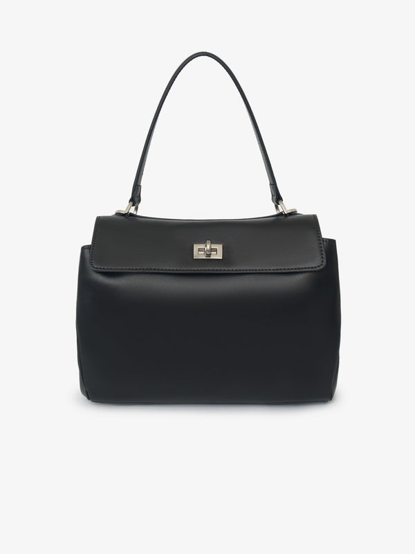 Structured Leather Shoulder Bag