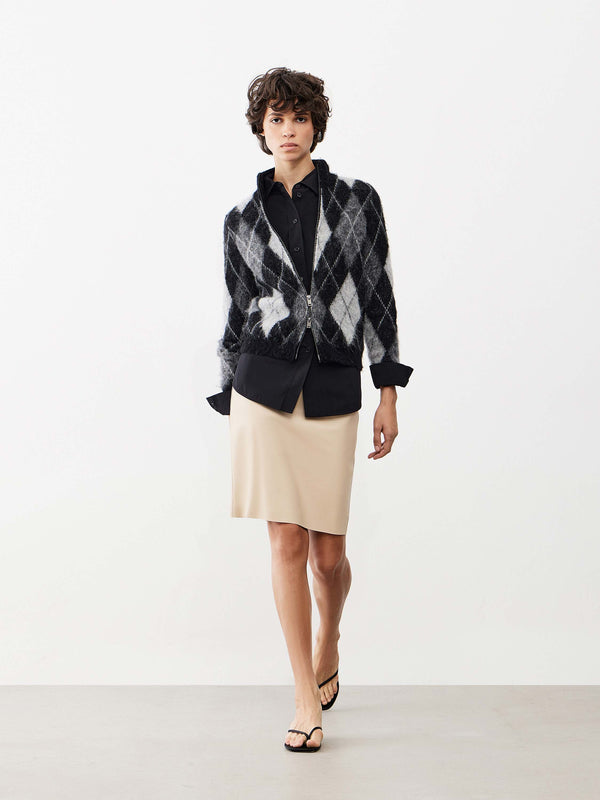 Argyle Alpaca-Blend Cardigan