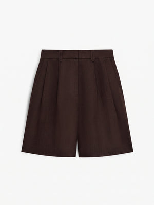 Tailored Linen-Blend Shorts