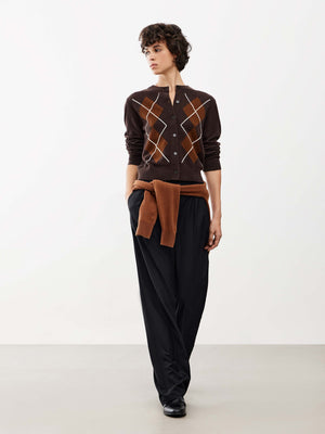 Argyle Wool Cardigan