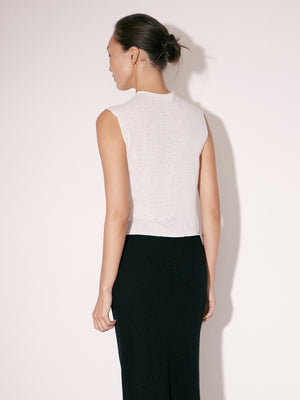 Linen-Cotton Knit Top
