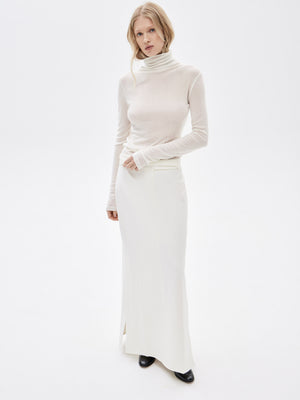 Lyocell and Wool Turtleneck