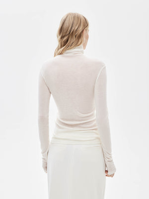 Lyocell and Wool Turtleneck