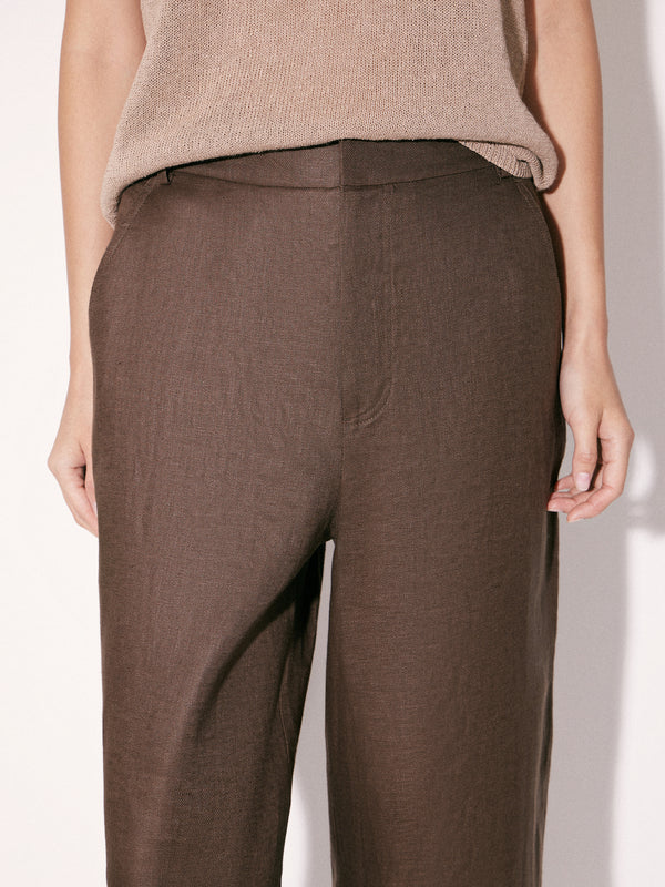 Cropped Linen Trousers