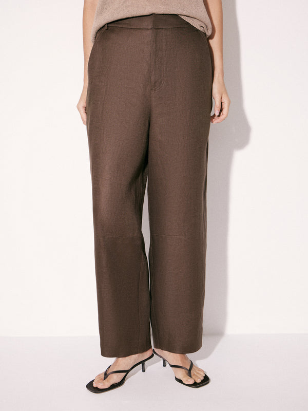 Cropped Linen Trousers