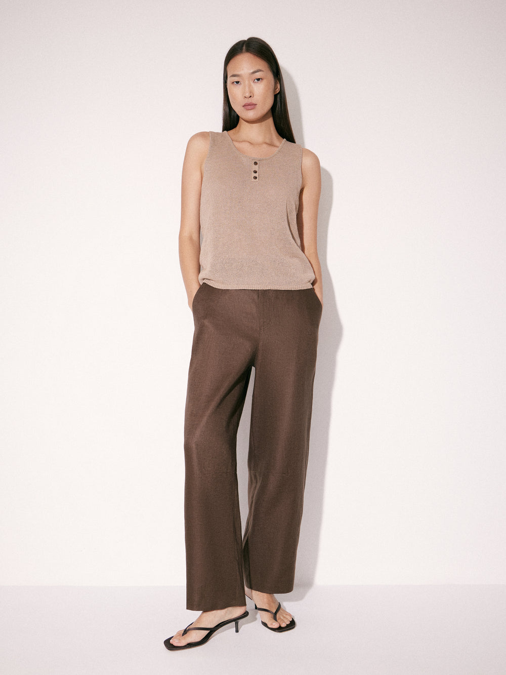 Cropped Linen Trousers