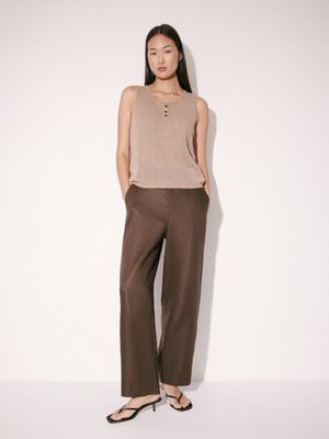 Cropped Linen Trousers