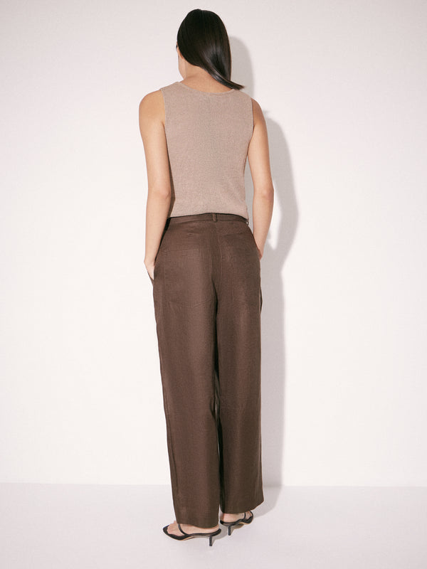 Cropped Linen Trousers