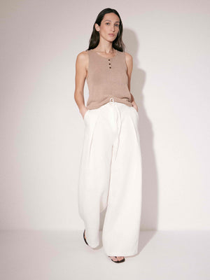 Wide-Leg Linen Trousers