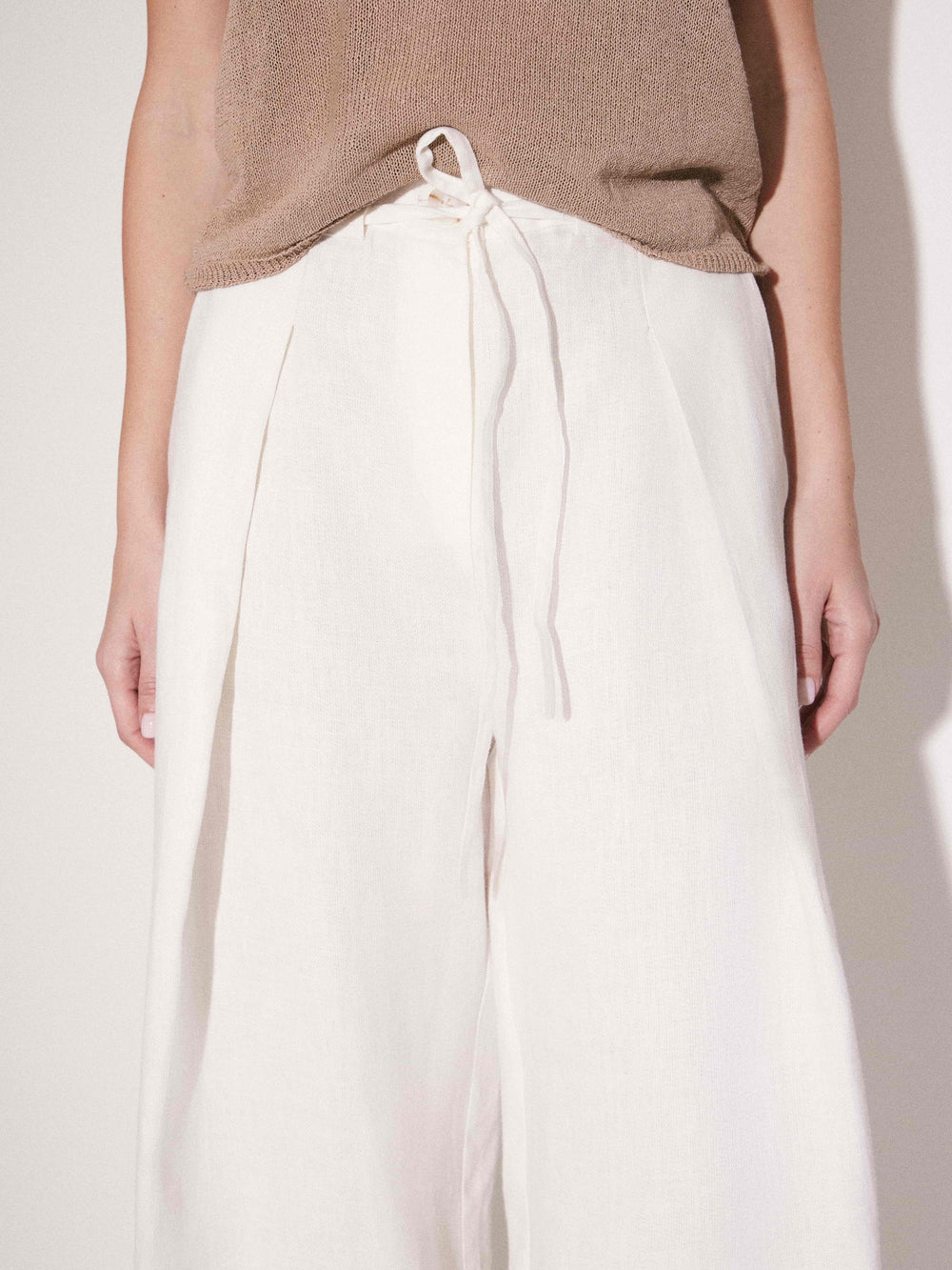 Wide-Leg Linen Trousers