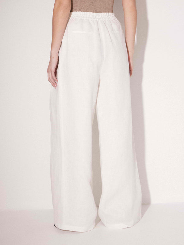 Wide-Leg Linen Trousers