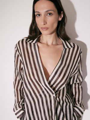 100% Ramie Wrap Shirt