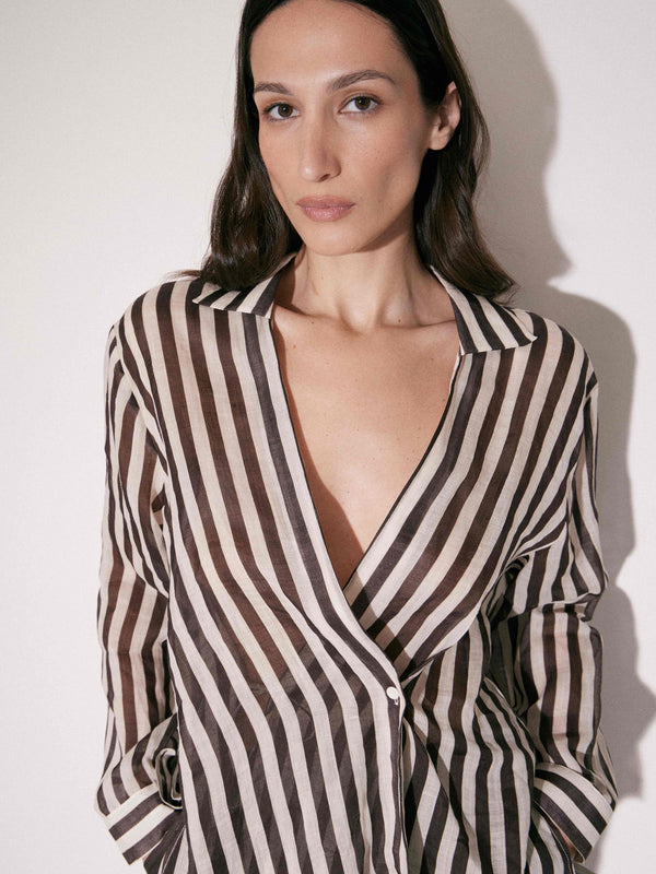 100% Ramie Wrap Shirt