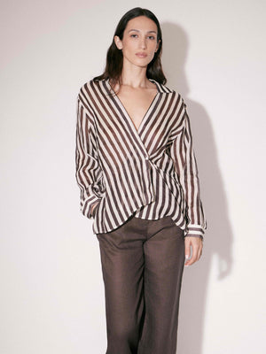 100% Ramie Wrap Shirt
