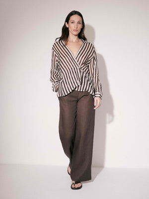 100% Ramie Wrap Shirt
