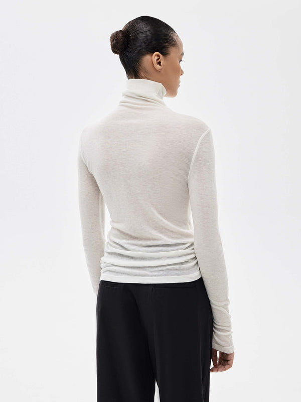 Lyocell and Wool Turtleneck