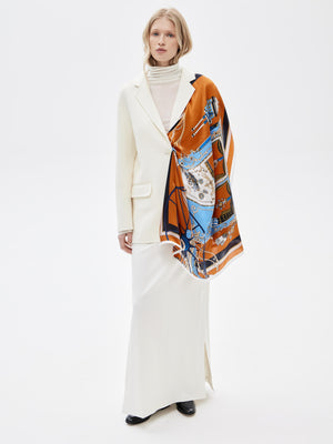 Graphic Silk Scarf