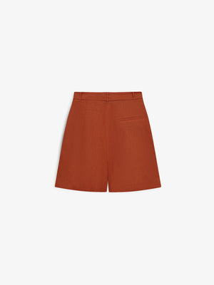 Tailored Linen-Blend Shorts