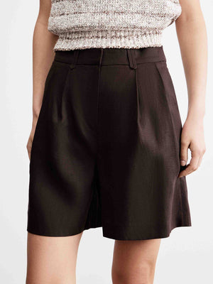 Tailored Linen-Blend Shorts