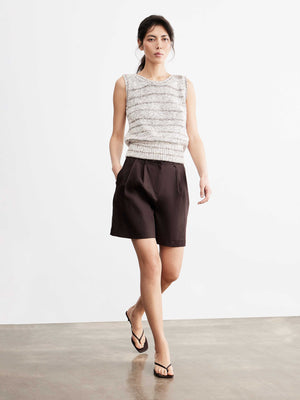 Tailored Linen-Blend Shorts