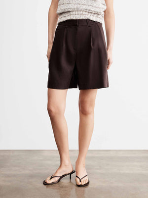 Tailored Linen-Blend Shorts