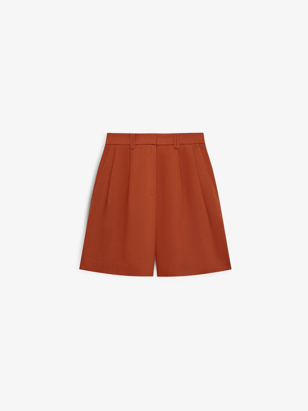 Tailored Linen-Blend Shorts