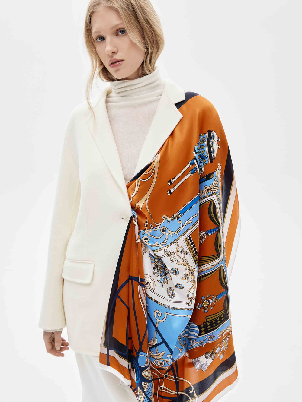 Graphic Silk Scarf