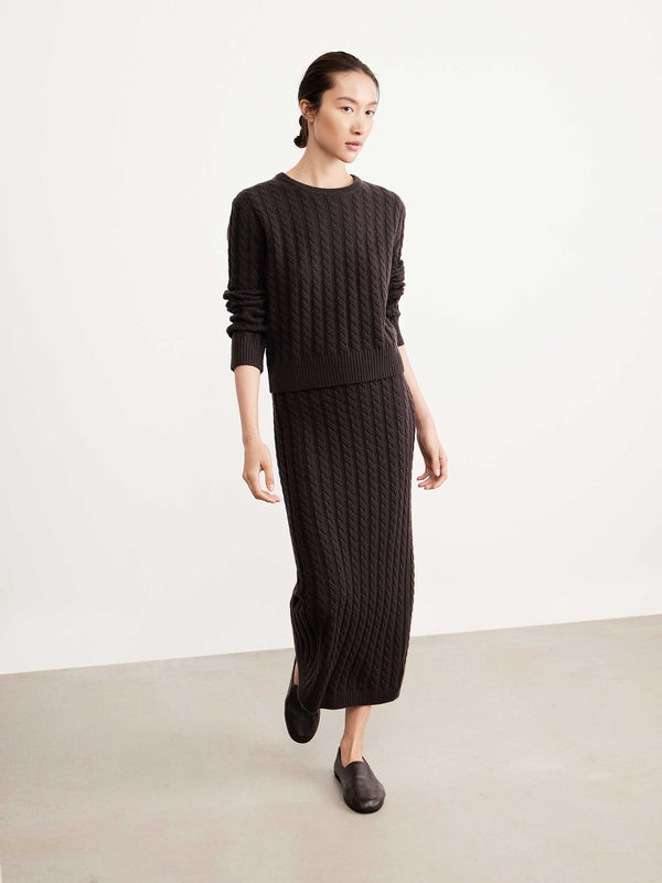 Wool-Blend Midi Skirt | Matching set