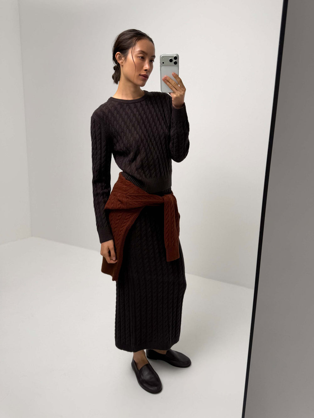 Wool-Blend Midi Skirt | Matching set