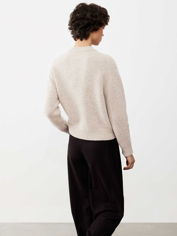 Soft Cable-Knit Wool Cardigan