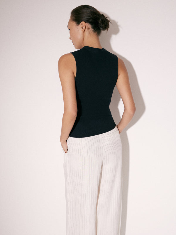 Knit Top with Decorative Buttons