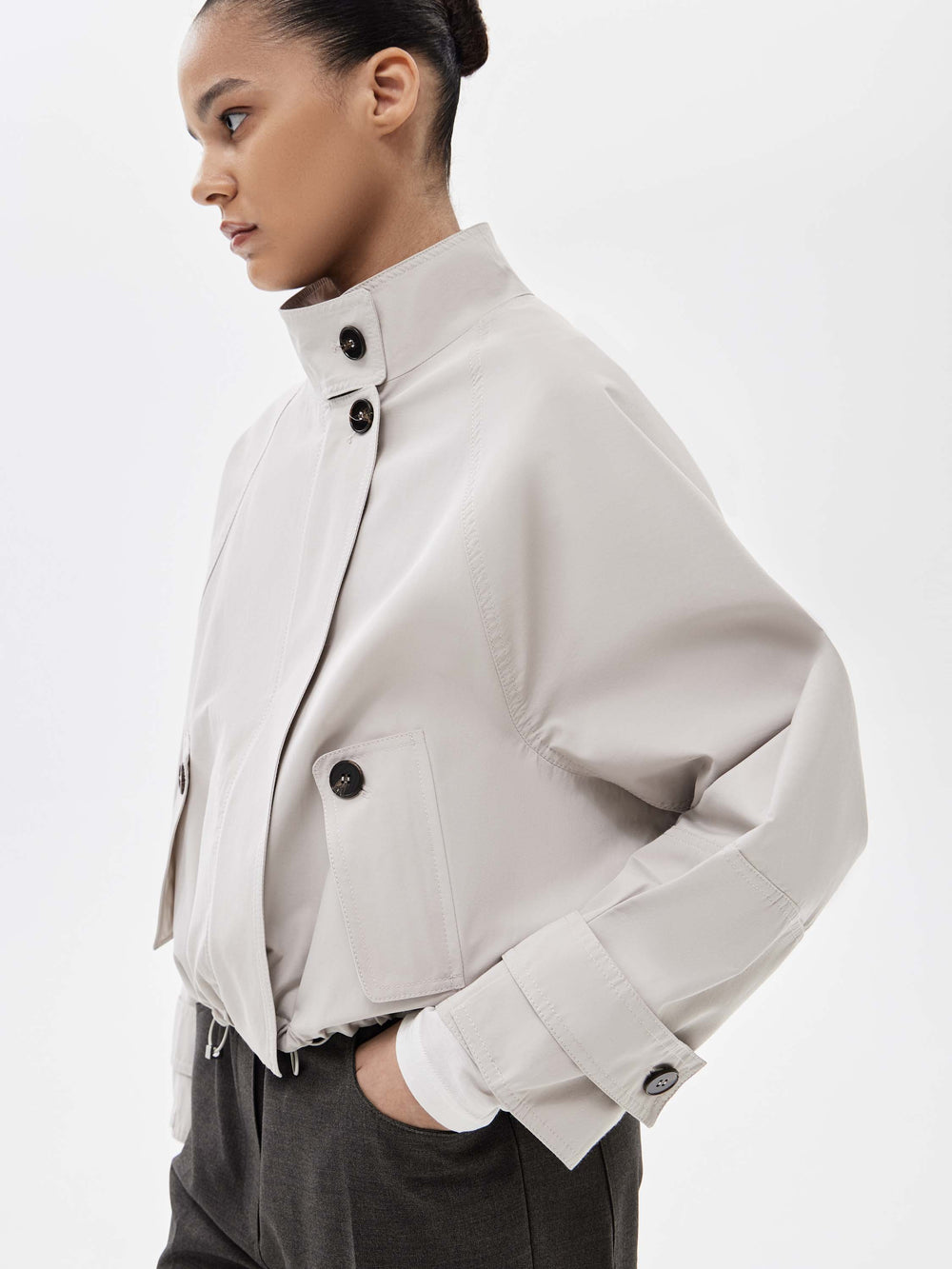 Trench coat in a Dense Fabric