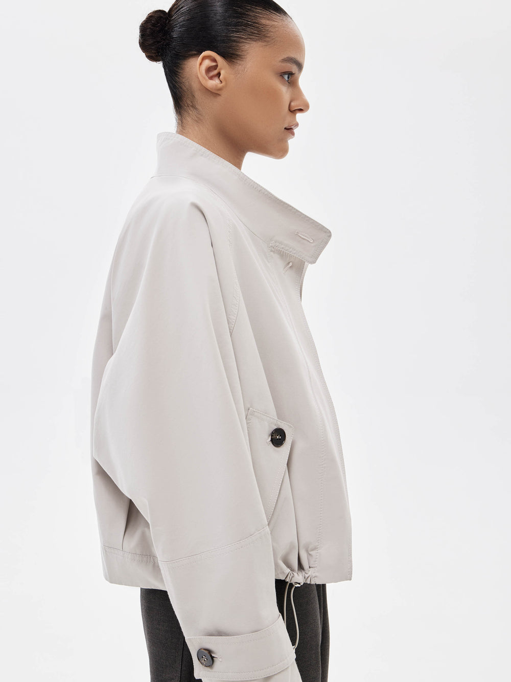 Trench coat in a Dense Fabric