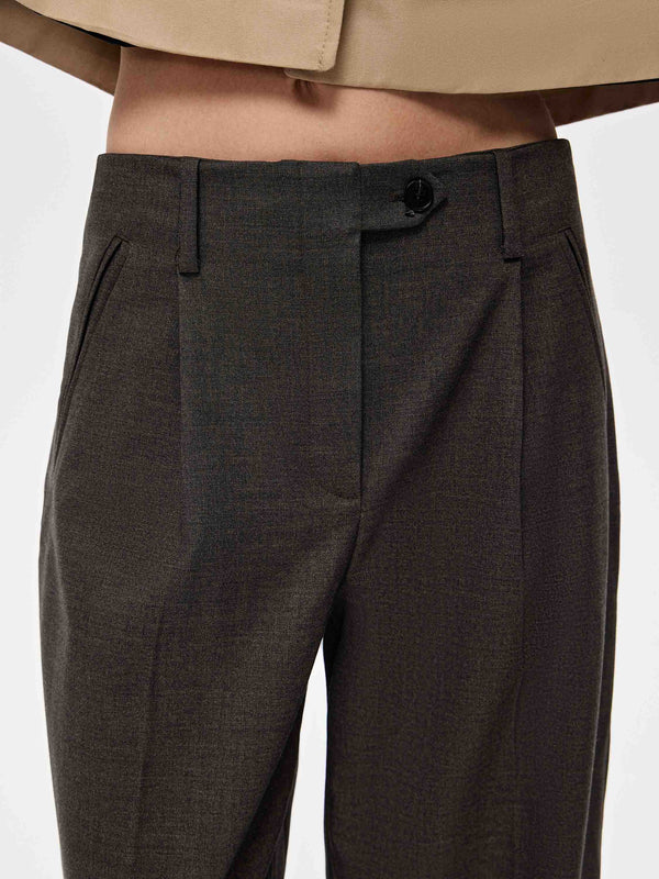 Tailored Wool-Blend Trousers